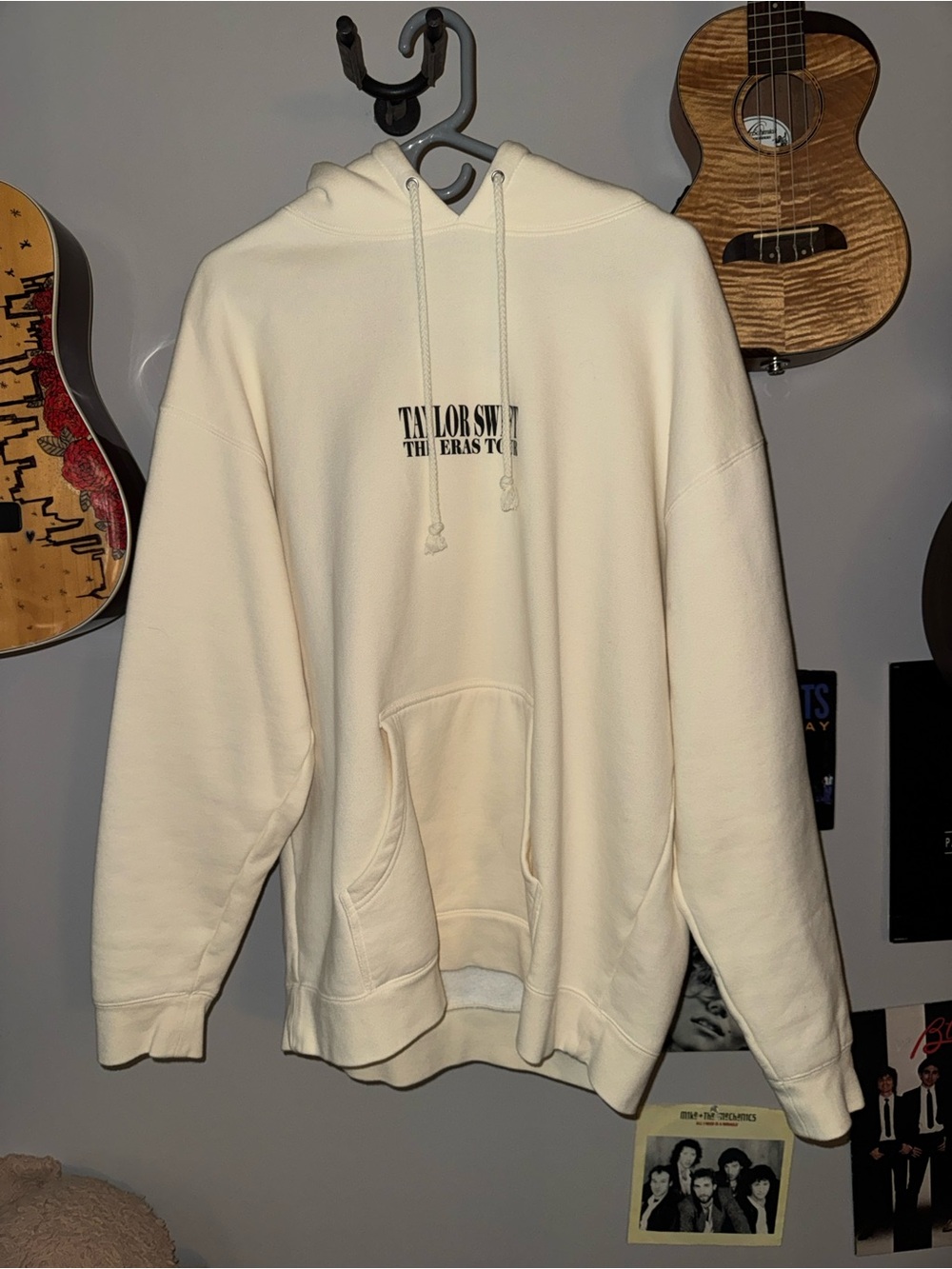 Taylor Swift Cream Pullover Hoodie with Subtle Logo
